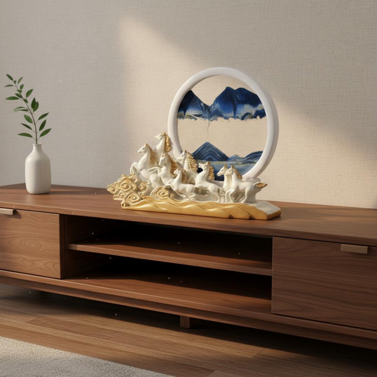 Resin Art Design Ideas - Escultura de Caballo Galopante en Resina,