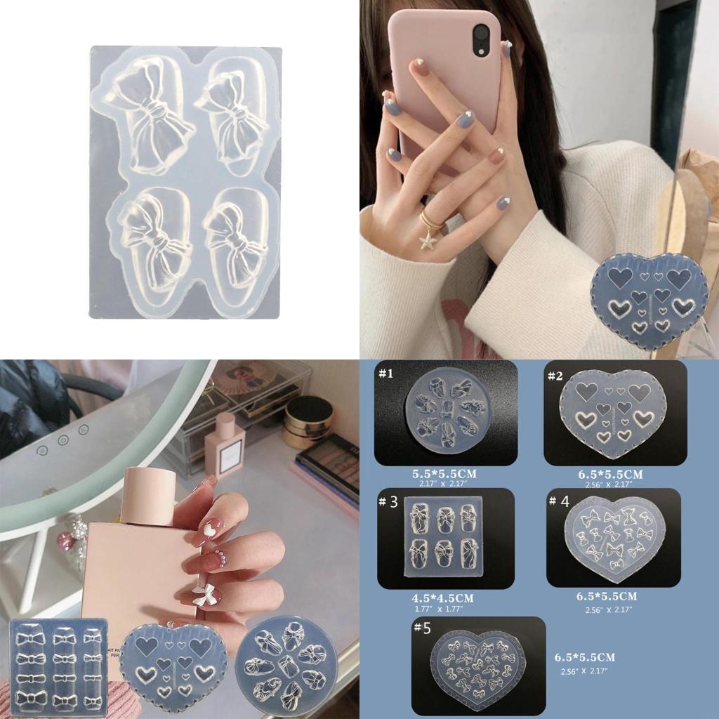 Resin Art Template - Molde silicona para tallado uñas, herramientas