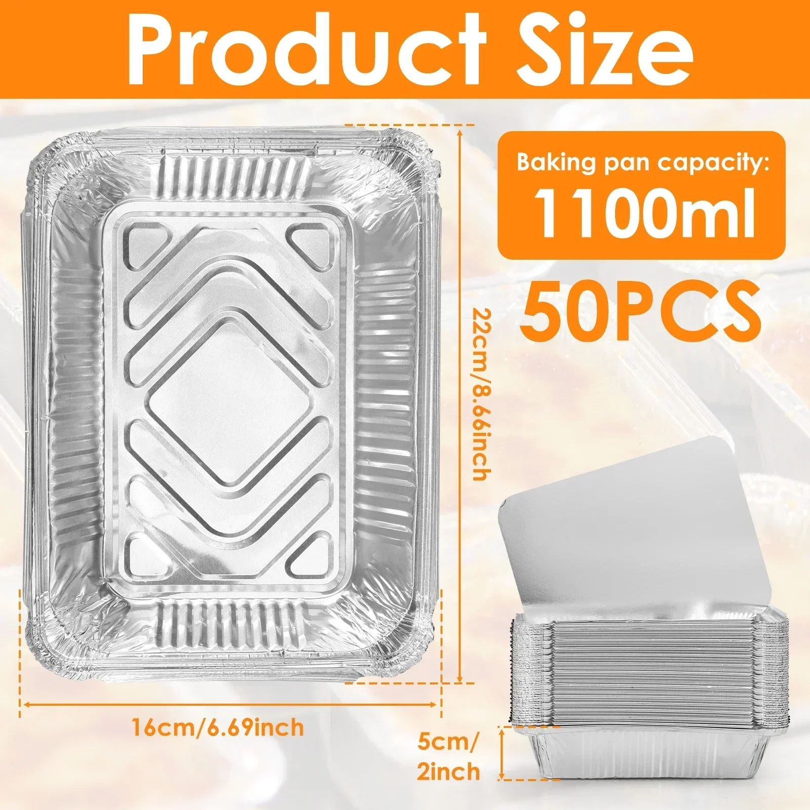 Tray Mold Rectangle - Bandejas de papel de aluminio con