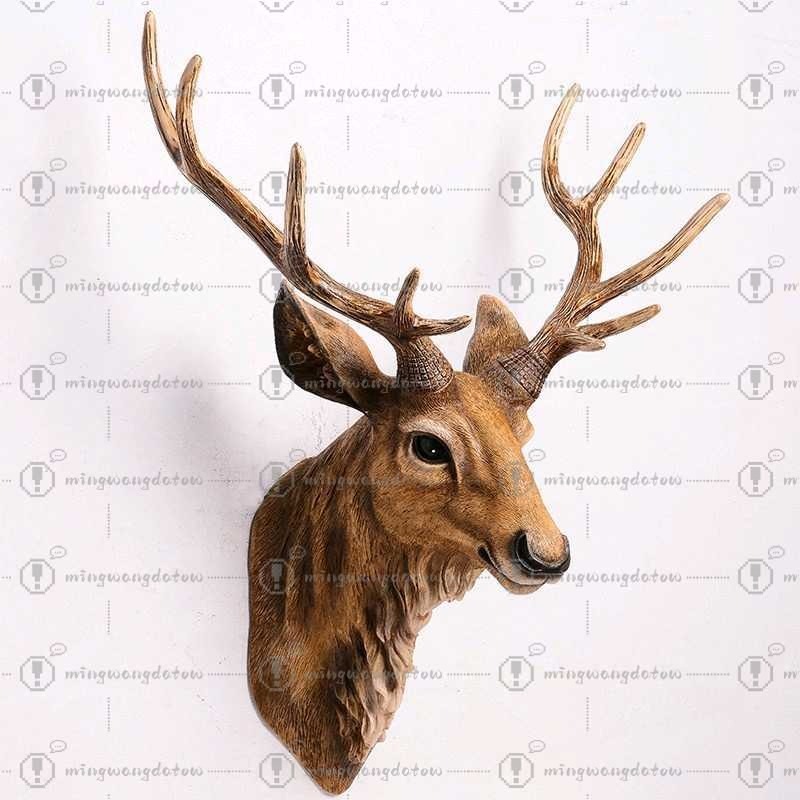 Resin Art Decor - Cabeza de Ciervo Artificial de 17
