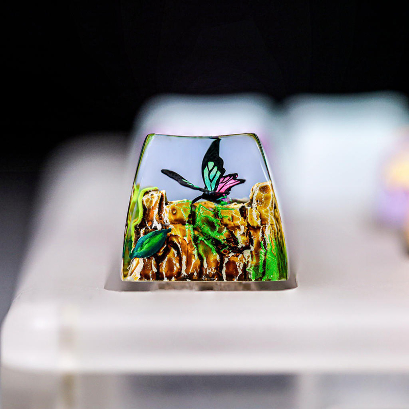 Resin Art Decor - Tecla de resina con diseño de