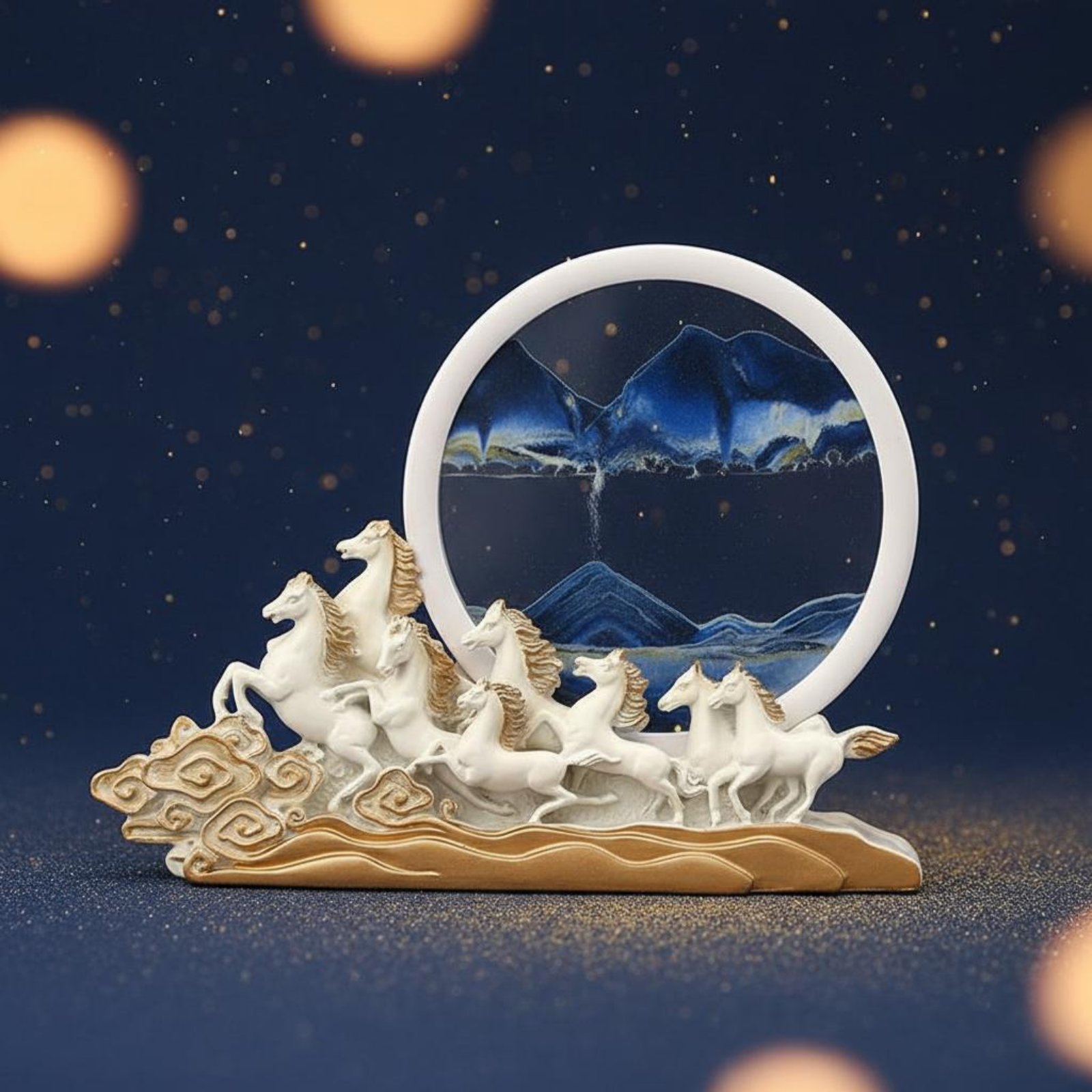 Escultura de Caballo Galopante - Resin Art Design Ideas reseña y precio