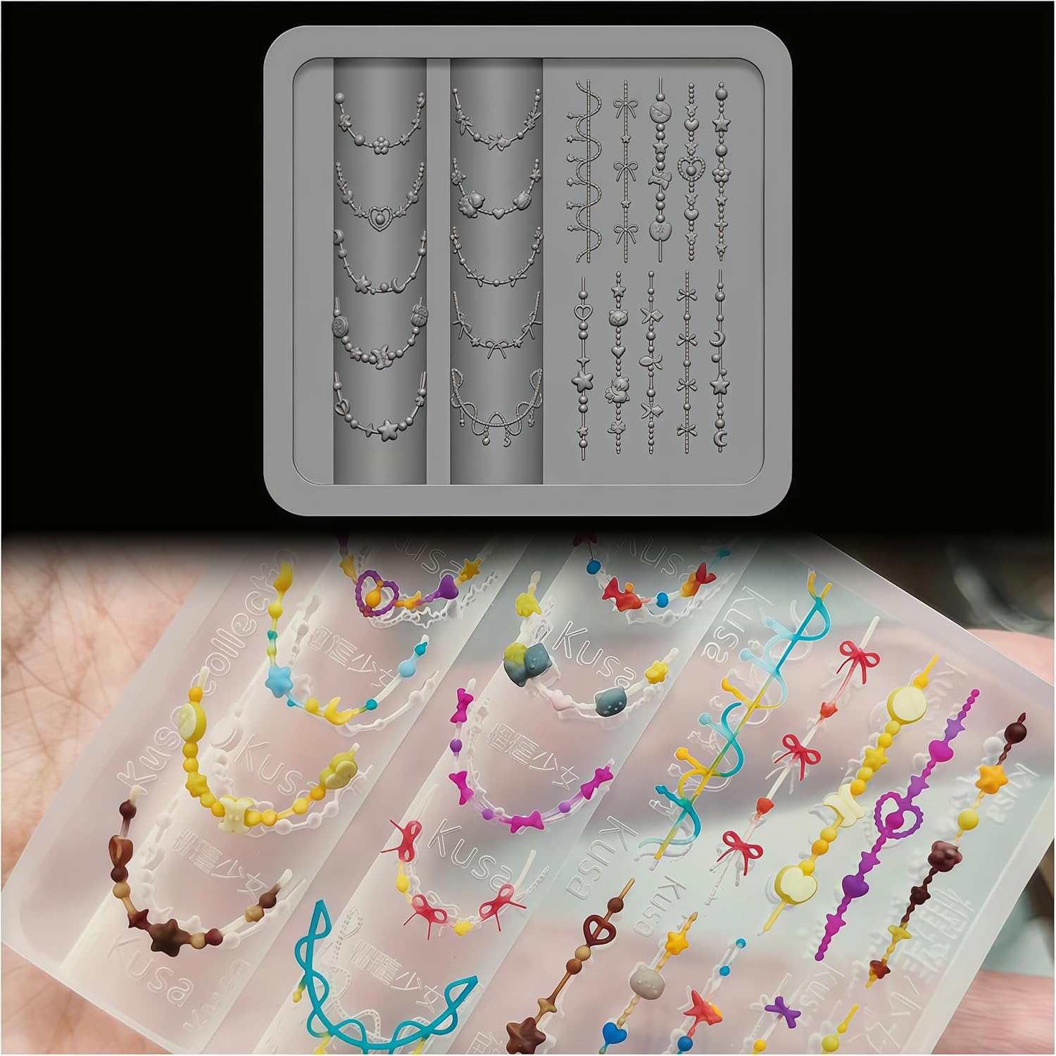 Collar de cuentas 3D, molde ar - Resin Art Template reseña y precio