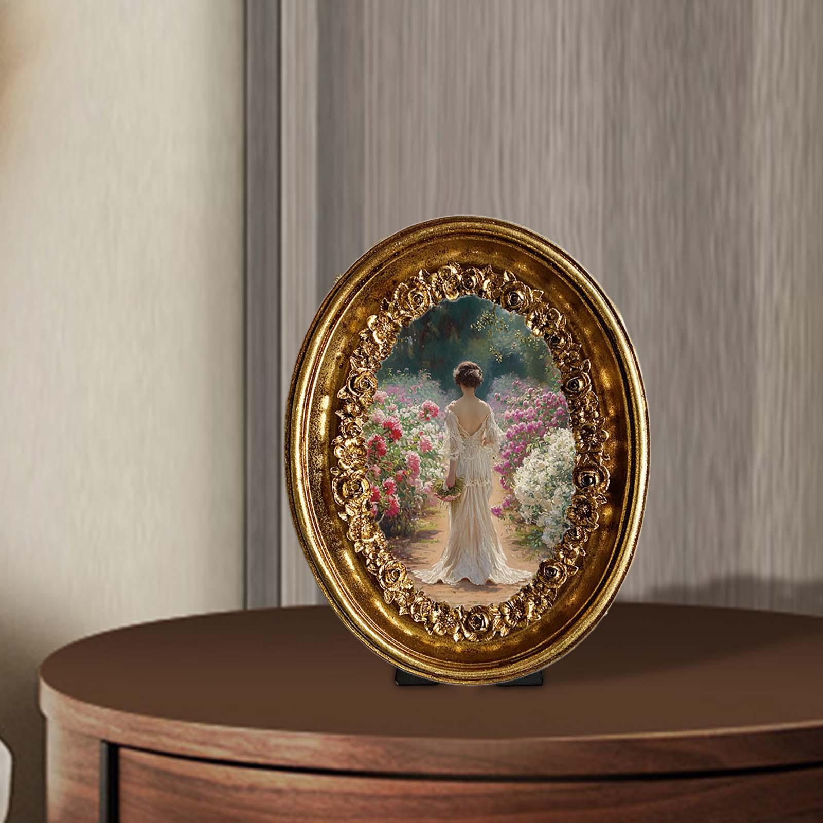 Marco de fotos ovalado Vintage - Resin Art Gallery reseña y precio