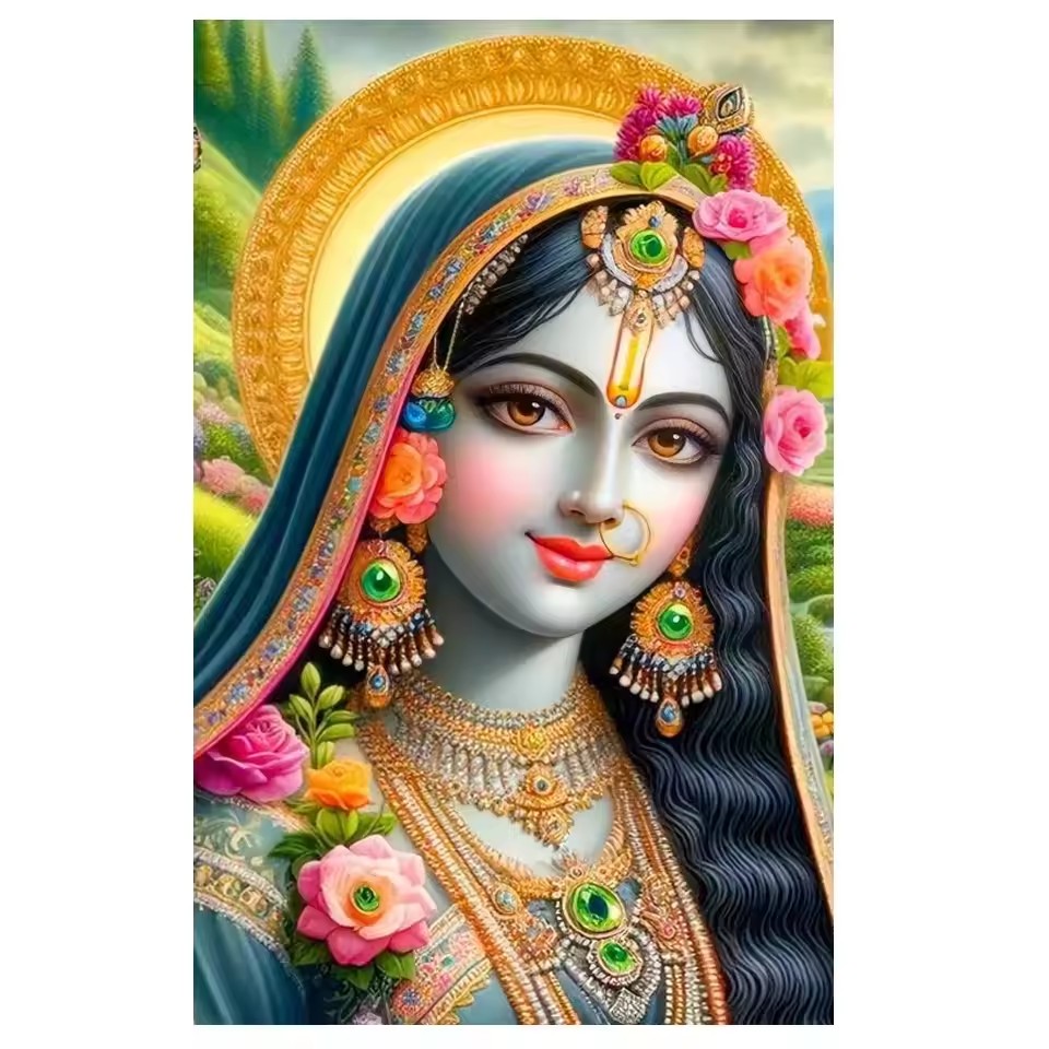 Pintura de diamante grande 5D  - Resin Art Radha Krishna reseña y precio
