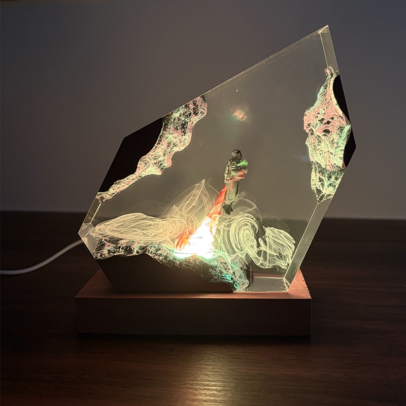 Lámpara de Mesa de Resina con  - Resin Art Decor reseña y precio