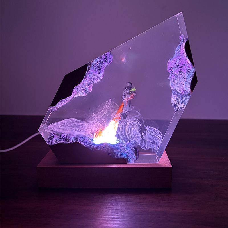 Lámpara de Mesa de Resina con  - Resin Art Decor reseña y precio