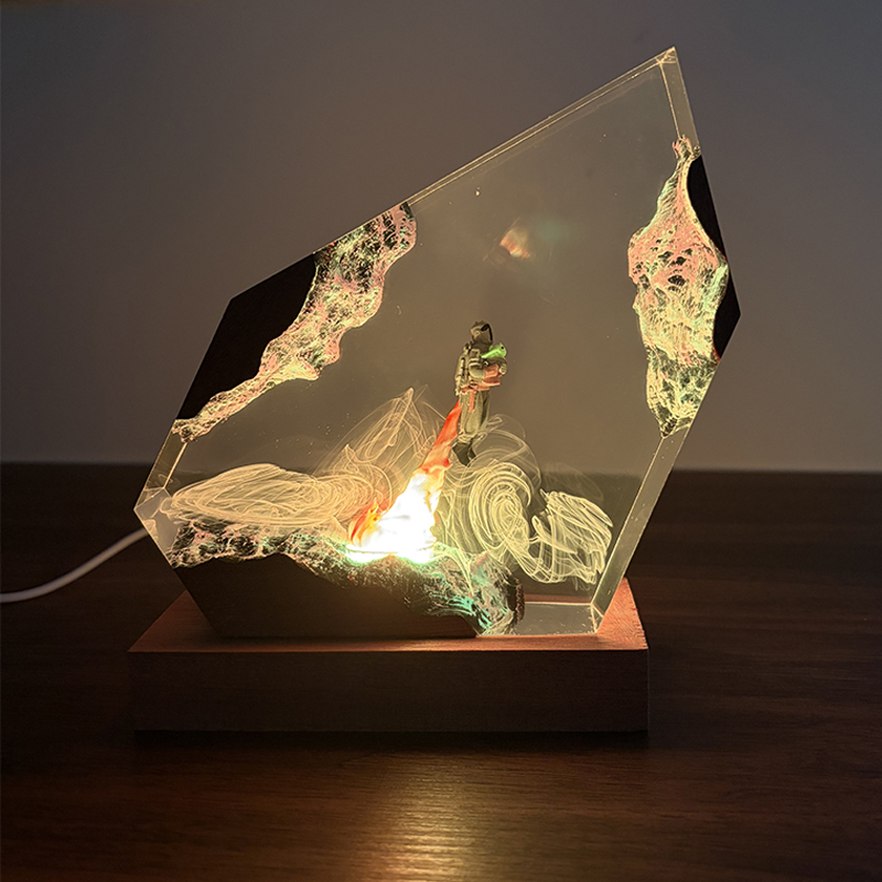 Lámpara de Mesa de Resina con  - Resin Art Decor reseña y precio