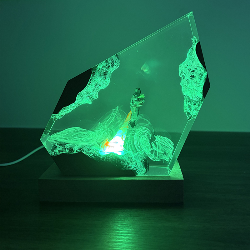 Lámpara de Mesa de Resina con  - Resin Art Decor reseña y precio