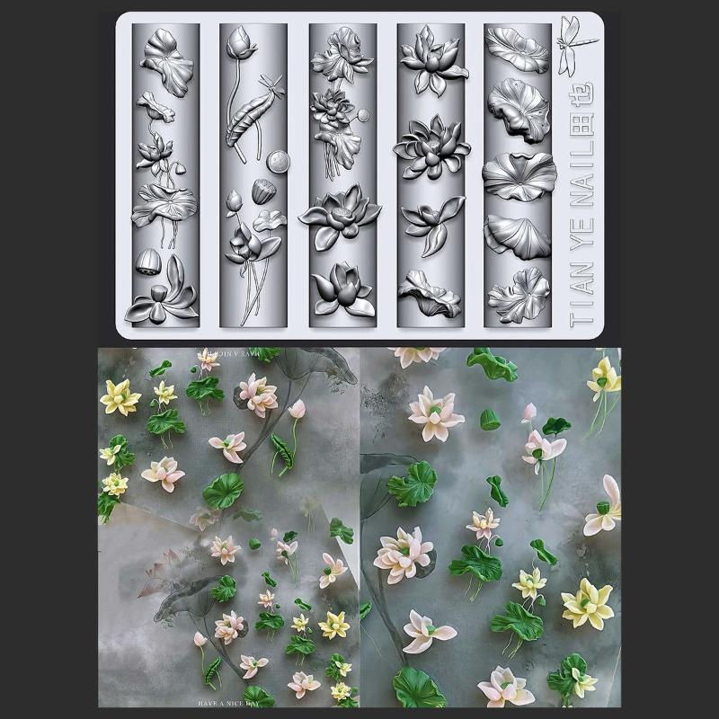 Serie de flores, molde para uñ - Resin Art Template reseña y precio