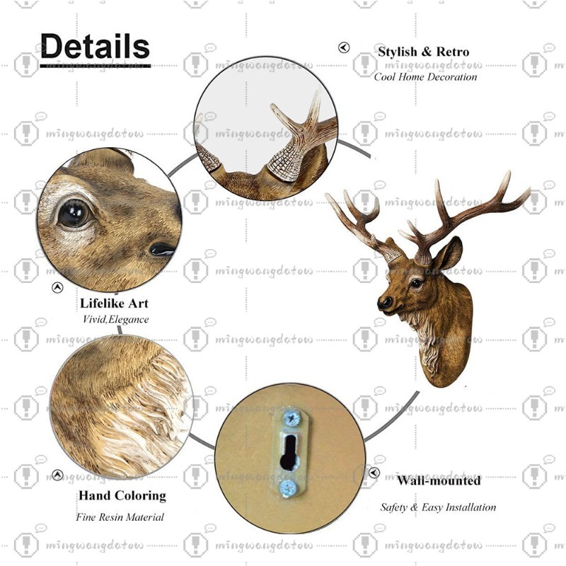 Cabeza de Ciervo Artificial de - Resin Art Decor reseña y precio