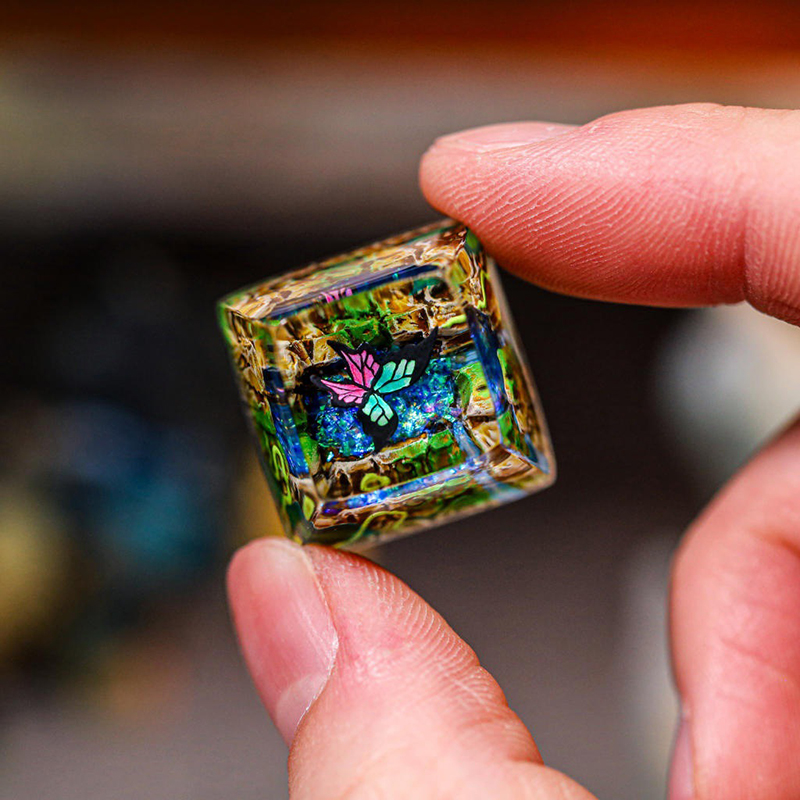 Tecla de resina con diseño de  - Resin Art Decor reseña y precio